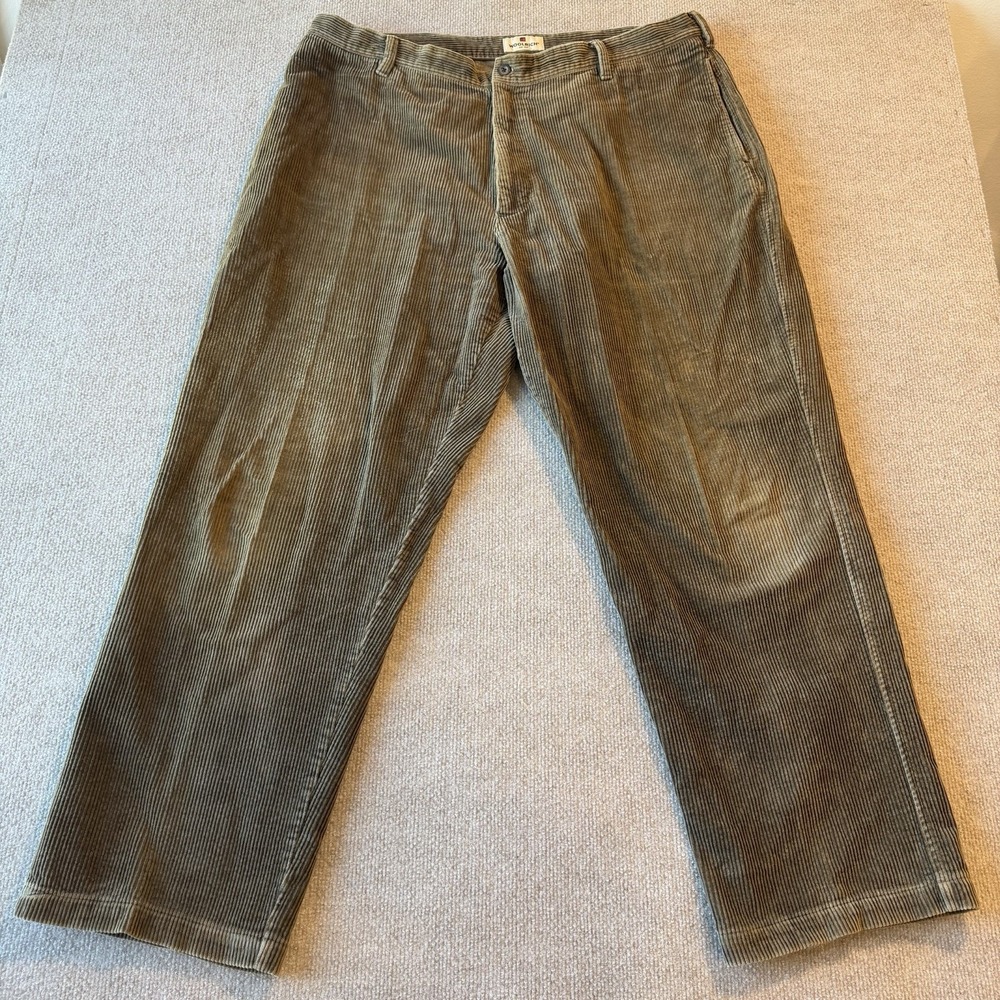 Vintage Woolrich Cotton Corduroy‎ Pants Men's 38x42 Dark Loden 1516 - Picture 2 of 9